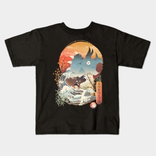 Blue Ranger Ukiyo e Kids T-Shirt